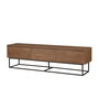 Hanah Home Laxus Takım 20 Juego de Muebles para Sala de Estar Nogal y Negro